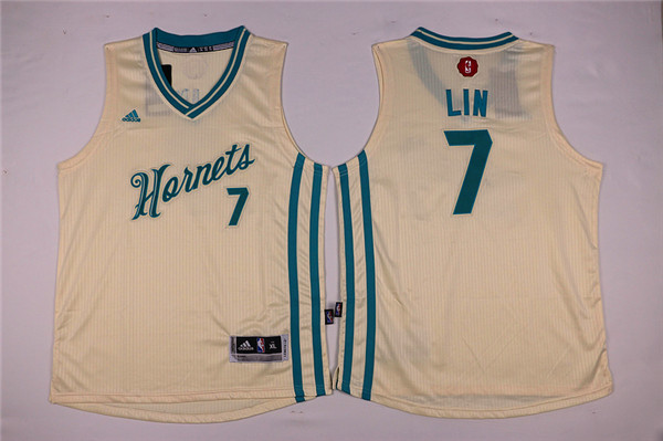 Youth Charlotte Hornets Adidas 7 Lin white NBA Jersey